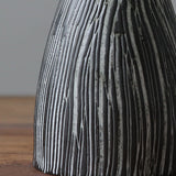 Ceramic Small Vase New Chinese Zen Vertical Stripes