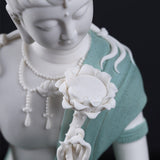 Ceramic ornament "Lotus Water Moon Guanyin" Viewed from Nanhai Guanyin Bodhisattva worshiping household Buddha statues