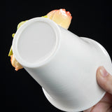 Intangible Cultural Heritage Hand-Sculpted Ceramic Tulip Flower Cola Cup Coffee Mug(pink) - 100% Handcrafted