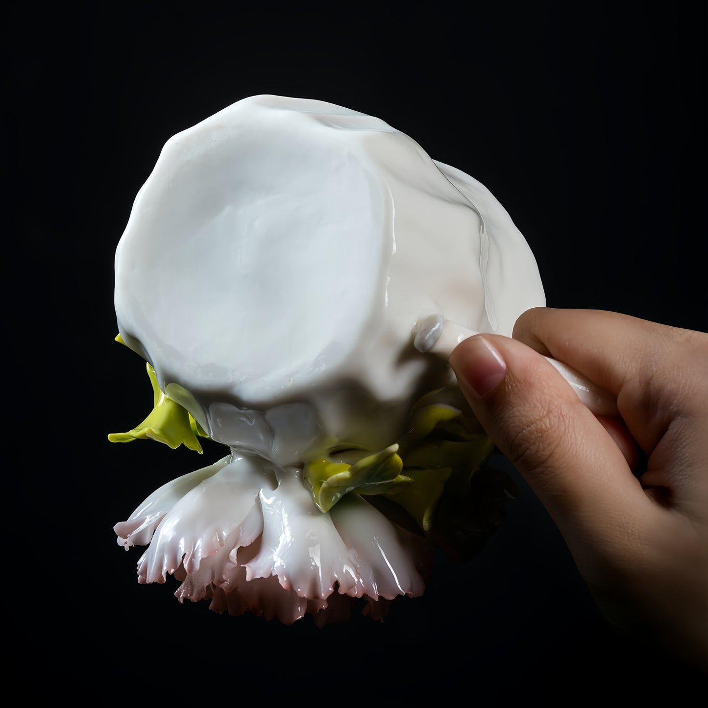 Hand-Sculpted Ceramic Peony Flower Coffee Cup - 100% Handcrafted