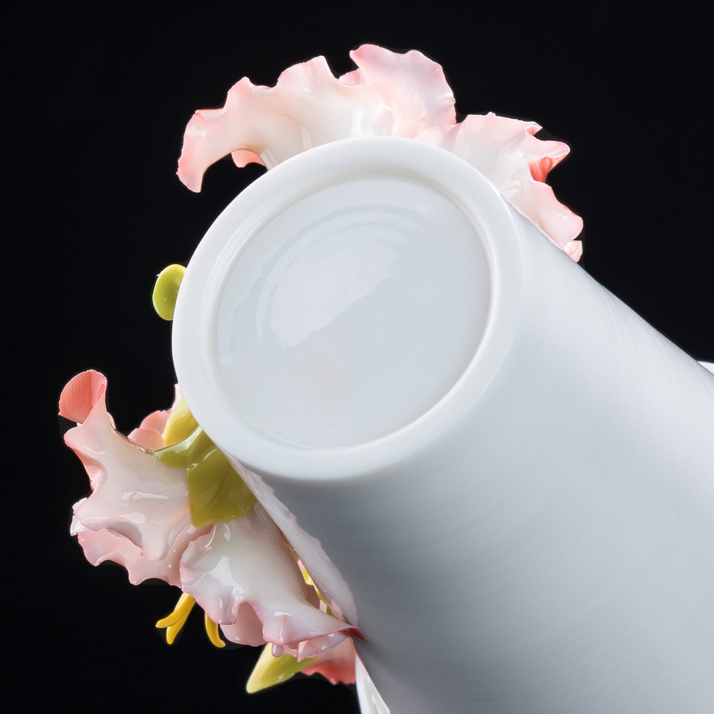 Intangible Cultural Heritage Hand-Sculpted Ceramic Gladiolus Flower Cola Cup Coffee Mug
