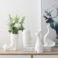 White Ceramic Vase Simple Home Decoration