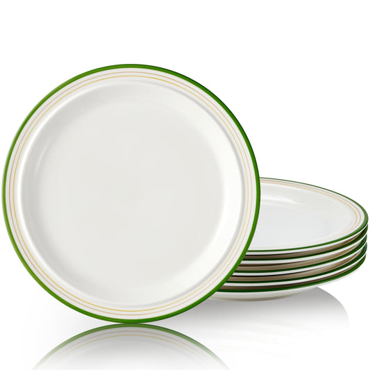High-Temperature Heavy Ceramics 10.5-inch dinner plate -Green(set of 6)