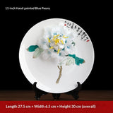 Ceramic hand-painted hanging plate ornament home living room TV cabinet wine cabinet entrance Bogu rack decoration creative crafts