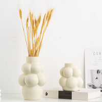 Simple Modern Bubble Ball Ceramic Vase Special-shaped Flower Container High-grade Indoor Soft Decoration