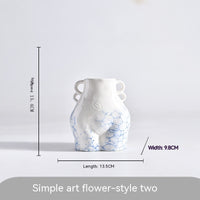 Ceramic Vase Decoration Art Body Small Blue And White Texture Homestay