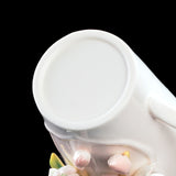 Intangible Cultural Heritage Hand-Sculpted Floral Ceramic Pear Blossom Tea Cup & Coffee Cup (Pink) - 100% Handcrafted