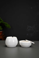 Ashtray,  portable decorative modern ashtray for home office indoor outdoor patio use, white ceramic ashtray with high gloss, cute and cool ashtray, best gift choice - LAMDAWN