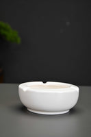 Ashtray,  portable decorative modern ashtray for home office indoor outdoor patio use, white ceramic ashtray with high gloss, cute and cool ashtray, best gift choice - LAMDAWN