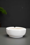 Ashtray,  portable decorative modern ashtray for home office indoor outdoor patio use, white ceramic ashtray with high gloss, cute and cool ashtray, best gift choice - LAMDAWN