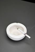 Ashtray,  portable decorative modern ashtray for home office indoor outdoor patio use, white ceramic ashtray with high gloss, cute and cool ashtray, best gift choice - LAMDAWN