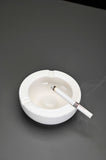 Ashtray,  portable decorative modern ashtray for home office indoor outdoor patio use, white ceramic ashtray with high gloss, cute and cool ashtray, best gift choice - LAMDAWN
