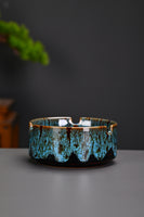Ashtrays for Cigarettes, Portable Decorative Modern Ashtray for Home Office Indoor Outdoor Patio Use, Colored Ceramic Ashtrays Glossy, Fancy Cute Cool Ash Tray, Best Gift Idea - LAMDAWN