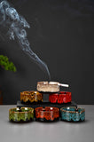 Ashtrays for Cigarettes, Portable Decorative Modern Ashtray for Home Office Indoor Outdoor Patio Use, Colored Ceramic Ashtrays Glossy, Fancy Cute Cool Ash Tray, Best Gift Idea - LAMDAWN