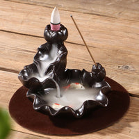 BackFlow Incense Burner | Ceramic Incense Burners Ceramic Figurines | Koi in couples | LAMDAWN