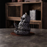 BackFlow Incense Burner | Ceramic Incense Burners Ceramic Figurines | Skeleton with Hand - LAMDAWN