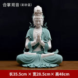 Ceramic ornament "Lotus Water Moon Guanyin" Viewed from Nanhai Guanyin Bodhisattva worshiping household Buddha statues