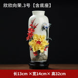 Oriental clay Chinese handmade ceramic flower vase ornaments living room flower arrangements Bogu rack porcelain decoration crafts