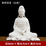 Ceramic ornament "Lotus Water Moon Guanyin" Viewed from Nanhai Guanyin Bodhisattva worshiping household Buddha statues
