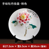 Ceramic hand-painted hanging plate ornament home living room TV cabinet wine cabinet entrance Bogu rack decoration creative crafts