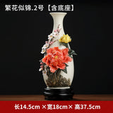 Oriental clay Chinese handmade ceramic flower vase ornaments living room flower arrangements Bogu rack porcelain decoration crafts