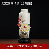 Oriental clay Chinese handmade ceramic flower vase ornaments living room flower arrangements Bogu rack porcelain decoration crafts