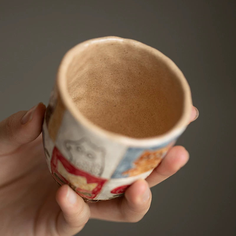 Handmade hand-squeezed hand-painted magical animal ceramic teacup Original tea set Pure handmade coffee cup Girlfriend gift