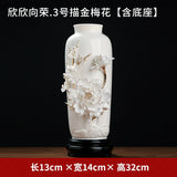 Oriental clay Chinese handmade ceramic flower vase ornaments living room flower arrangements Bogu rack porcelain decoration crafts