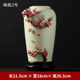 Oriental clay Chinese handmade ceramic flower vase ornaments living room flower arrangements Bogu rack porcelain decoration crafts