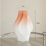 Modern Minimalist Small Whirlwind Porcelain Glass Vase