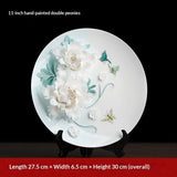 Ceramic hand-painted hanging plate ornament home living room TV cabinet wine cabinet entrance Bogu rack decoration creative crafts