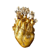 Heart Vase Resin Decorations Model Room Table