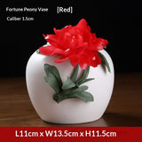 Ceramic handmade vase ornament high-end new Chinese-style living room atmosphere light luxury lotus luxury atmosphere decoration crafts