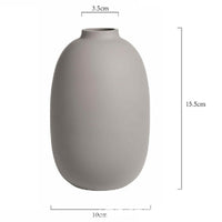 Ceramic vase Simple bottle design and matte frosted texture