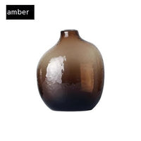 Zen Hammered Pattern Glass Irregular Vase