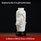 Oriental clay Chinese handmade ceramic flower vase ornaments living room flower arrangements Bogu rack porcelain decoration crafts