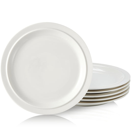 High-Temperature Heavy Ceramics 10.5-inch dinner plate -White(set of 6)