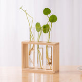 Hydroponic Wooden Stand Vase Fresh Living Room Simple Decorative Ornaments