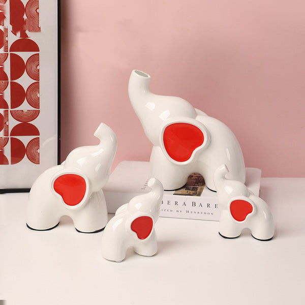 Nordic Home Decor Accessories Ceramic Elephant Vase Bedroom Desktop | Ceramic Vase | RB&RAMICS