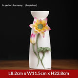 Ceramic handmade vase ornament high-end new Chinese-style living room atmosphere light luxury lotus luxury atmosphere decoration crafts
