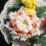 Ceramic handicrafts, peony hanging plate art ornaments, new Chinese living room decorative handicrafts, housewarming gifts