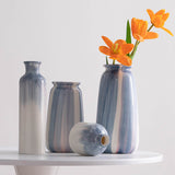 Hand Painted Blue Simple Ins Style Ceramic Decorative Vase | Ceramic Vase | RB&RAMICS