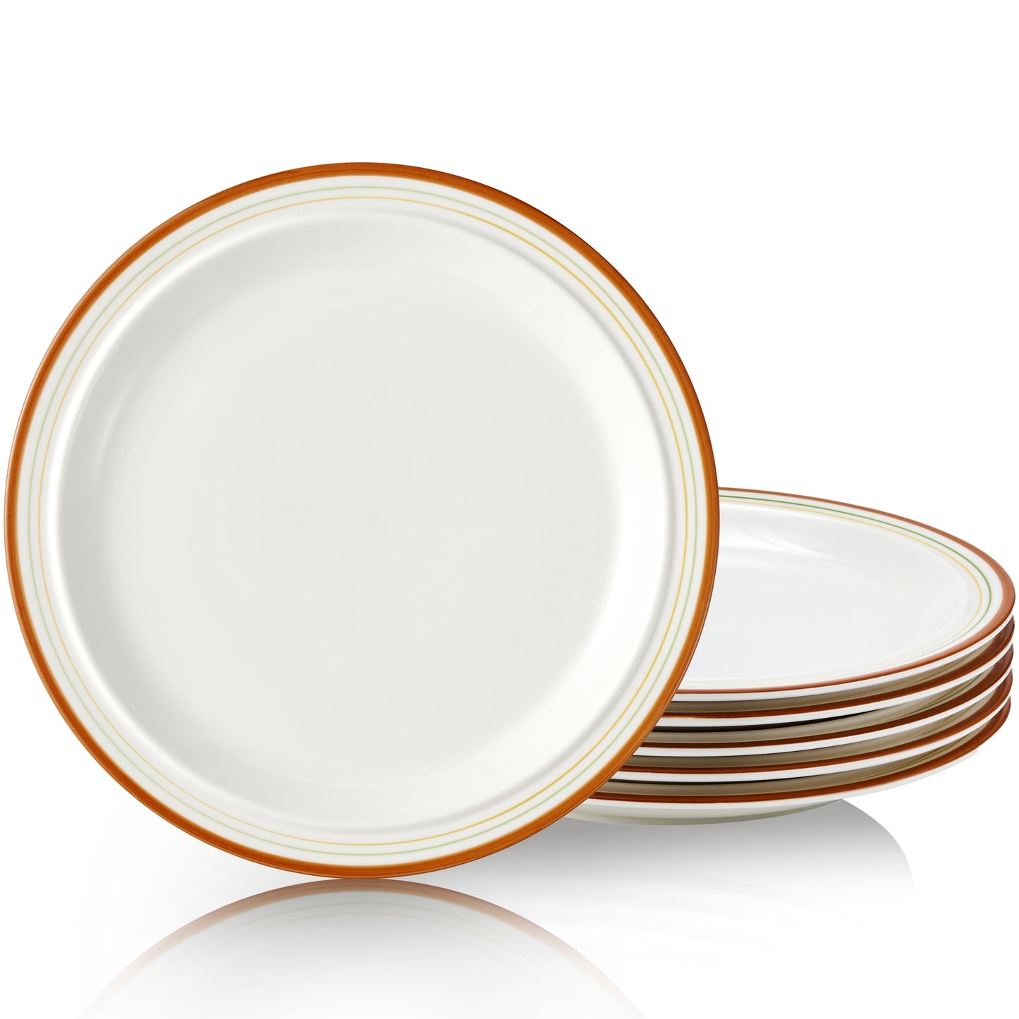 High-Temperature Heavy Ceramics 10.5-inch dinner plate -Cozy Orange(set of 6)