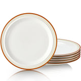 High-Temperature Heavy Ceramics 10.5-inch dinner plate -Cozy Orange(set of 6)