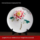 Ceramic hand-painted hanging plate ornament home living room TV cabinet wine cabinet entrance Bogu rack decoration creative crafts