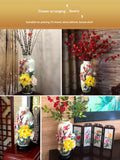 Oriental clay Chinese handmade ceramic flower vase ornaments living room flower arrangements Bogu rack porcelain decoration crafts