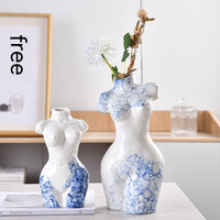 Ceramic Vase Decoration Art Body Small Blue And White Texture Homestay | Ceramic Vase | RB&RAMICS