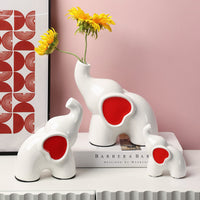 Nordic Home Decor Accessories Ceramic Elephant Vase Bedroom Desktop