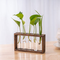 Hydroponic Wooden Stand Vase Fresh Living Room Simple Decorative Ornaments