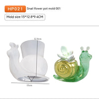 Epoxy Diy Mold Snail Flower Pot Cut Surface Vase Resin Office Flower Arrangement Decoration Silicone Mold